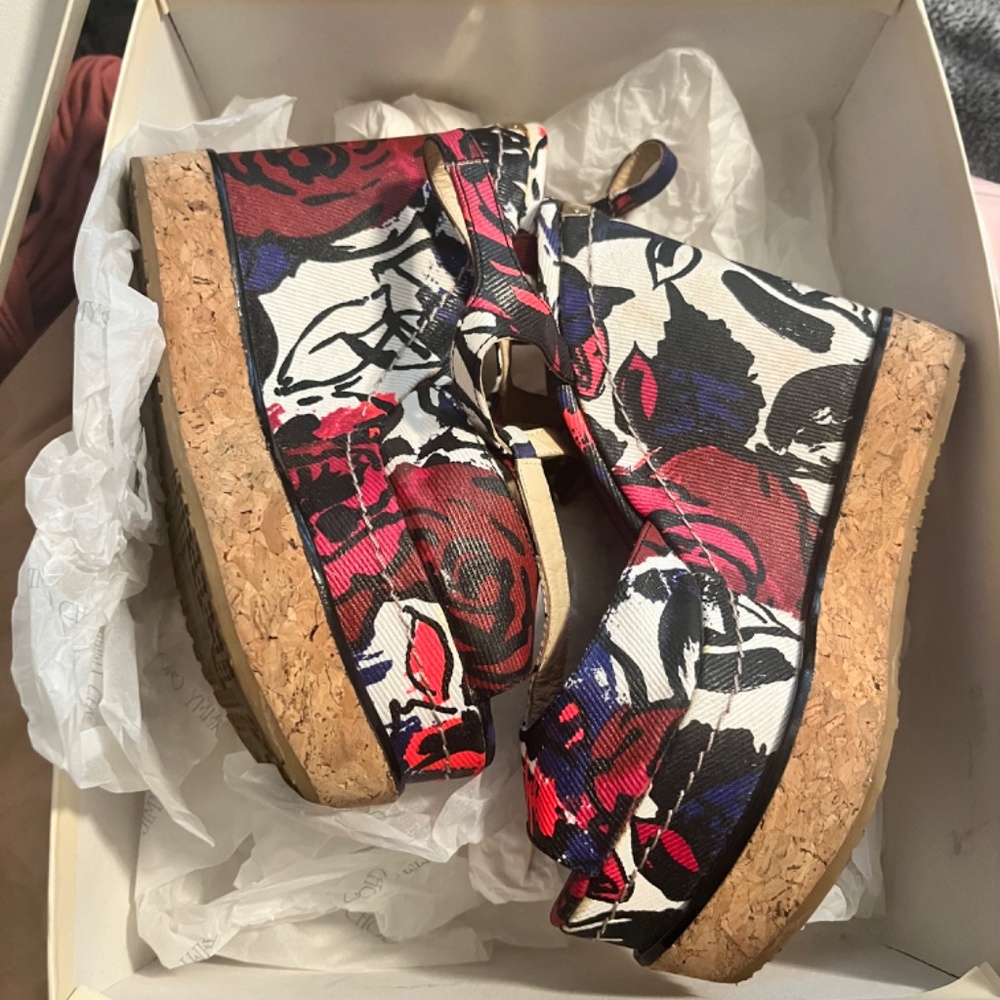 Jimmy Choo Floral Wedges - Picture 3 of 4
